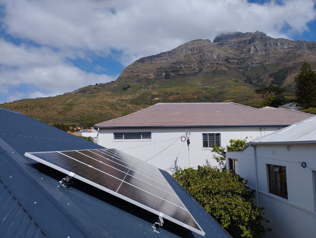 Solar Panels installed at a site in Woodstock Cape Town